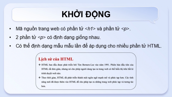 Giáo án điện tử Tin học ứng dụng 12 chân trời Bài F7: Giới thiệu CSS