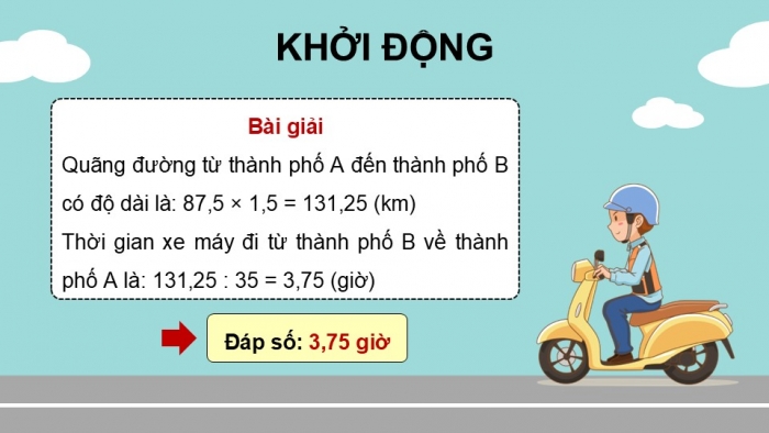 Giáo án PPT dạy thêm Toán 5 Kết nối bài 73: Ôn tập toán chuyển động đều