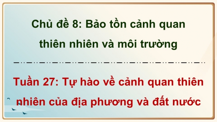 Giáo án điện tử Hoạt động trải nghiệm 5 chân trời bản 2 Chủ đề 8 Tuần 27