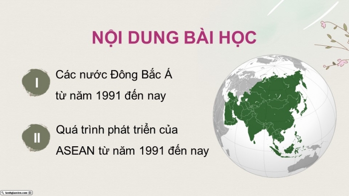 Giáo án điện tử Lịch sử 9 cánh diều Bài 19: Châu Á từ năm 1991 đến nay (P3)