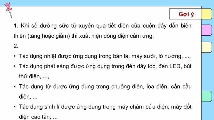 Giáo án điện tử KHTN 9 cánh diều - Phân môn Vật lí Bài tập (Chủ đề 4)