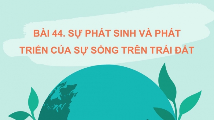 Giáo án điện tử KHTN 9 cánh diều - Phân môn Sinh học Bài 44: Sự phát sinh và phát triển sự sống trên Trái Đất