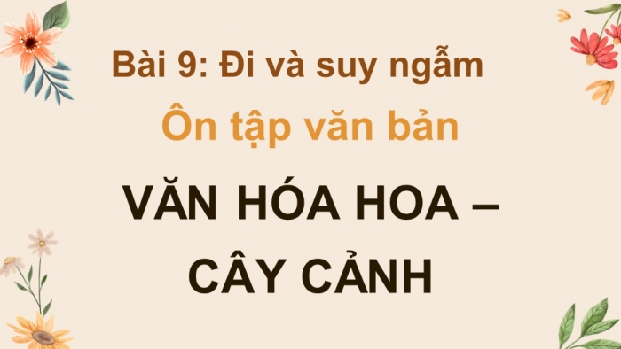 Giáo án PPT dạy thêm Ngữ văn 9 Kết nối bài 9: Văn hóa hoa – cây cảnh (Trần Quốc Vượng)