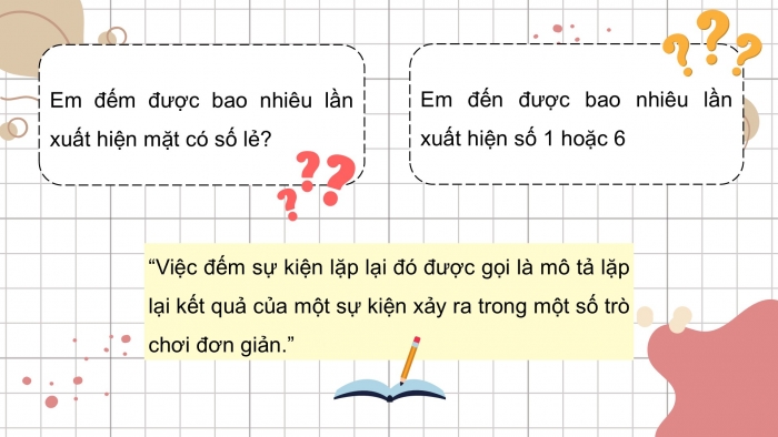 Giáo án điện tử Toán 5 cánh diều Bài 81: Mô tả số lần lặp lại của một kết quả có thể xảy ra trong một số trò chơi đơn giản