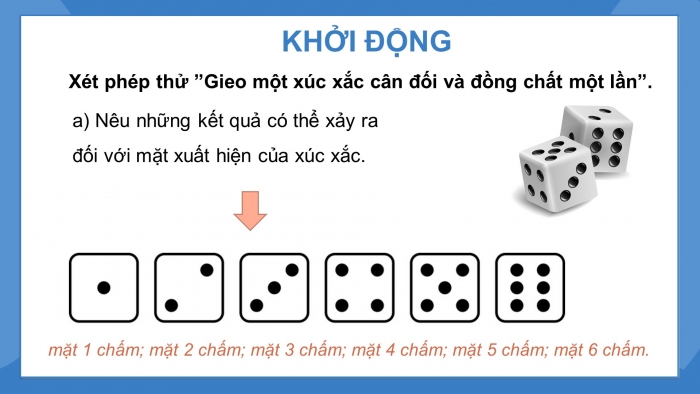 Giáo án PPT dạy thêm Toán 9 Cánh diều Bài 4: Phép thử ngẫu nhiên và không gian mẫu. Xác suất của biến cố