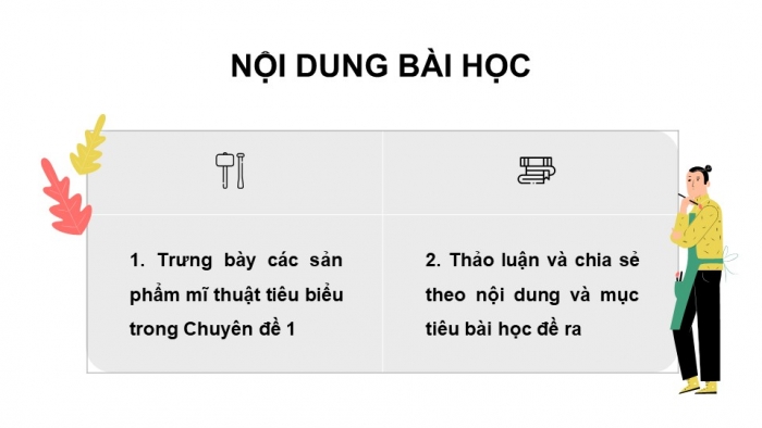 Giáo án điện tử chuyên đề Mĩ thuật 10 kết nối Trưng bày và đánh giá (CĐ 1)