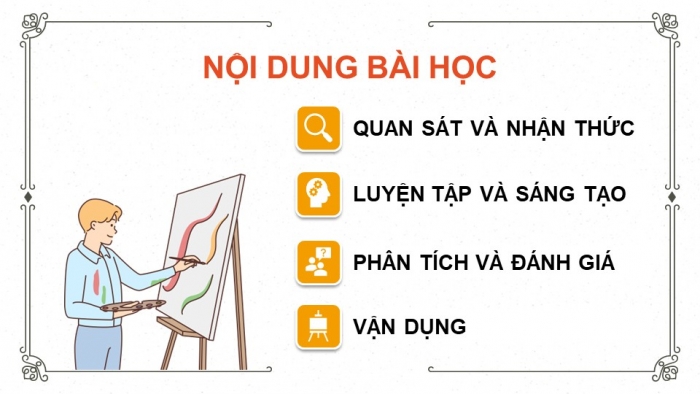 Giáo án điện tử chuyên đề Mĩ thuật 10 kết nối Bài 2: Thực hành trang trí hình vuông