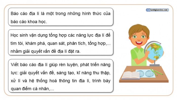 Giáo án điện tử chuyên đề Địa lí 10 chân trời CĐ 3: Phương pháp viết báo cáo địa lí