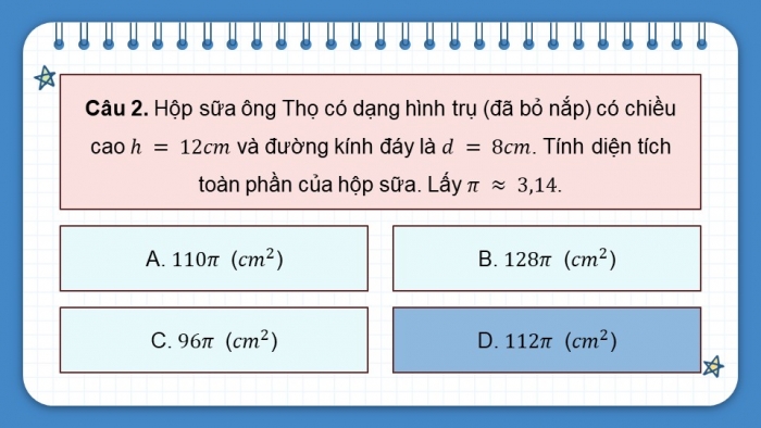 Giáo án PPT dạy thêm Toán 9 Chân trời bài tập cuối chương 10