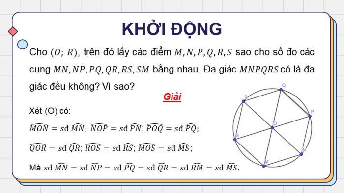 Giáo án PPT dạy thêm Toán 9 Chân trời bài 3: Đa giác đều và phép quay