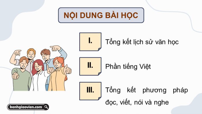 Giáo án điện tử Ngữ văn 12 cánh diều Bài 10: Tổng kết lịch sử văn học