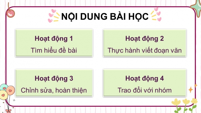 Giáo án điện tử Tiếng Việt 5 chân trời Bài 6: Viết đoạn văn thể hiện tình cảm, cảm xúc về một bài thơ