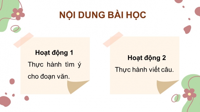 Giáo án điện tử Tiếng Việt 5 chân trời Bài 8: Tìm ý cho đoạn văn giới thiệu về nhân vật trong một cuốn sách đã đọc