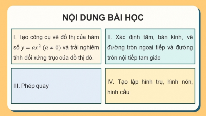 Giáo án điện tử Toán 9 cánh diều Bài Thực hành phần mềm GeoGebra