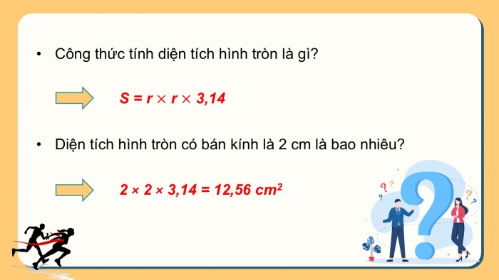 Giáo án PPT dạy thêm Toán 5 Cánh diều bài 56: Diện tích hình tròn