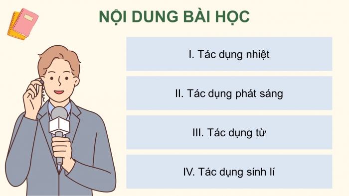 Giáo án điện tử KHTN 9 cánh diều - Phân môn Vật lí Bài 12: Tác dụng của dòng điện xoay chiều