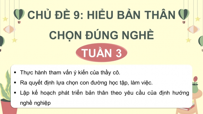 Giáo án điện tử Hoạt động trải nghiệm 9 kết nối Chủ đề 9 Tuần 3