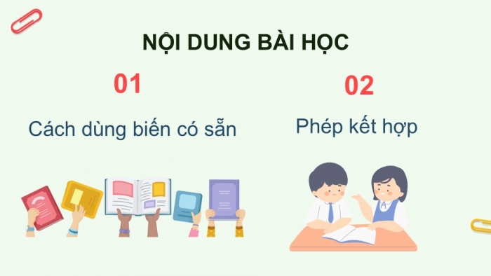 Giáo án điện tử Tin học 5 cánh diều Chủ đề F Bài 10: Các phép toán số học cơ bản và phép kết hợp