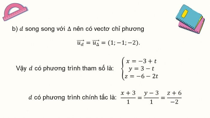 Giáo án PPT dạy thêm Toán 12 chân trời Bài 2: Phương trình đường thẳng trong không gian