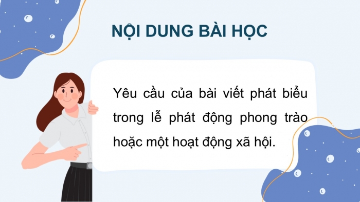 Giáo án PPT dạy thêm Ngữ văn 12 Cánh diều bài 9: Viết bài phát biểu trong lễ phát động một phong trào hoặc một hoạt động xã hội