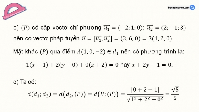 Giáo án PPT dạy thêm Toán 12 cánh diều Bài 2: Phương trình đường thẳng