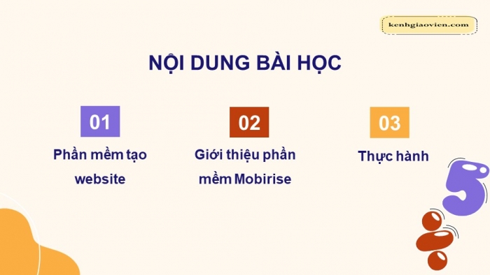 Giáo án điện tử Tin học ứng dụng 12 cánh diều Bài 1: Giới thiệu phần mềm tạo website