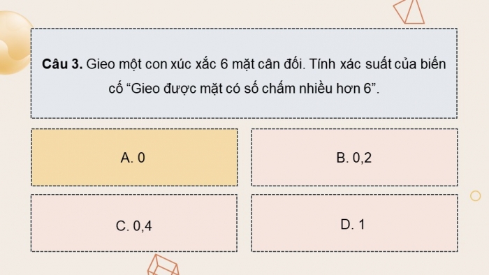 Giáo án PPT dạy thêm Toán 9 Chân trời bài tập cuối chương 8