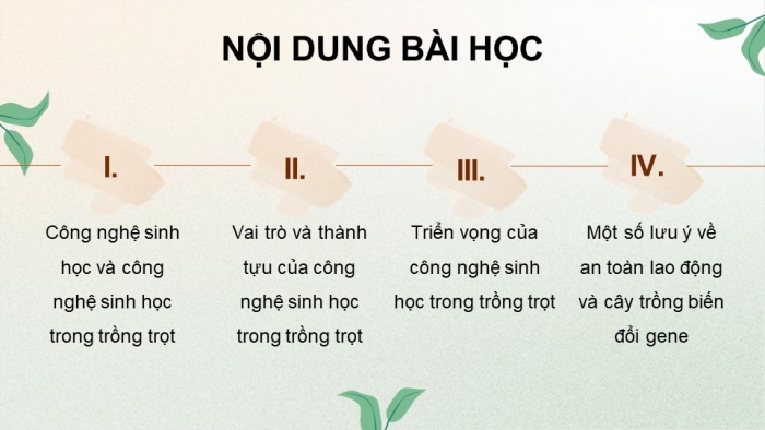 Giáo án powerpoint chuyên đề Công nghệ 10 - Công nghệ trồng trọt Kết nối tri thức