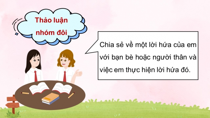 Giáo án điện tử Tiếng Việt 5 chân trời Bài 1: Lời hứa