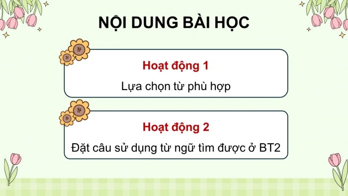 Giáo án điện tử Tiếng Việt 5 chân trời Bài 4: Luyện tập sử dụng từ ngữ