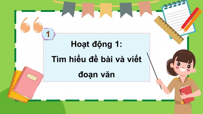 Giáo án điện tử Tiếng Việt 5 chân trời Bài 6: Viết đoạn văn nêu lí do tán thành hoặc phản đối một hiện tượng, sự việc (Bài viết số 2)