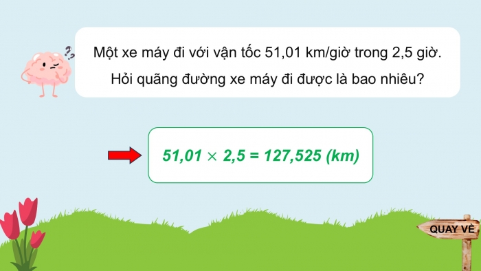 Giáo án PPT dạy thêm Toán 5 Chân trời bài 84: Quãng đường