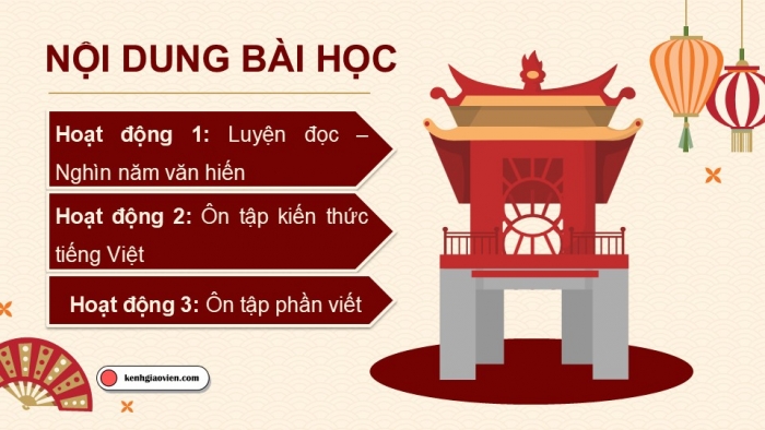 Giáo án PPT dạy thêm Tiếng Việt 5 Kết nối bài 17: Bài đọc Nghìn năm văn hiến. Luyện tập về đại từ và kết từ. Tìm hiểu cách viết đoạn văn nêu ý kiến tán thành một sự việc, hiện tượng