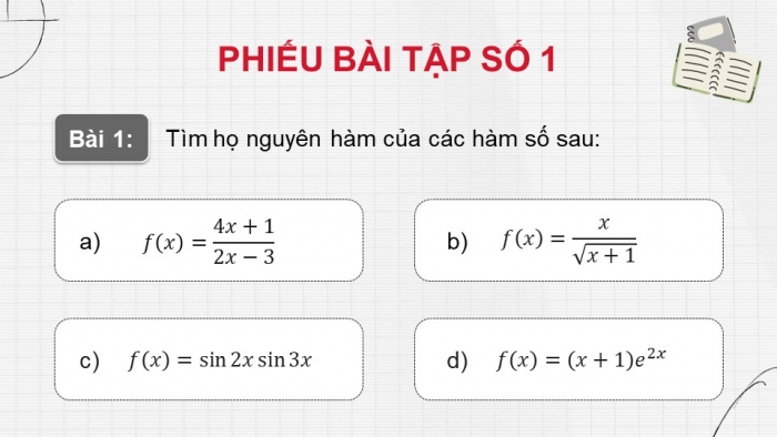 Giáo án PPT dạy thêm Toán 12 kết nối Bài tập cuối chương IV