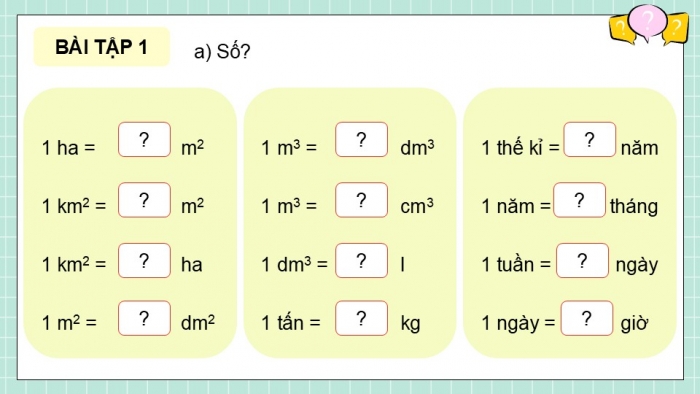 Giáo án điện tử Toán 5 cánh diều Bài 87: Ôn tập về đo lường