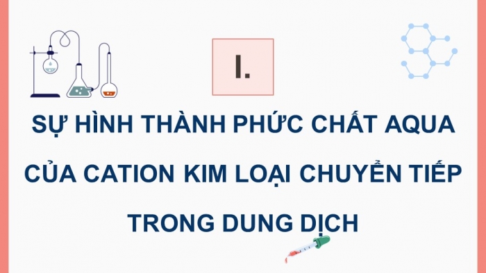 Giáo án điện tử Hóa học 12 cánh diều Bài 22: Sơ lược về sự hình thành phức chất của ion kim loại chuyển tiếp trong dung dịch