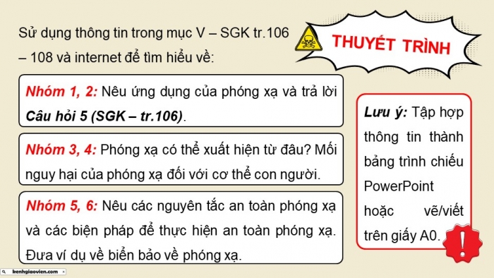 Giáo án điện tử Vật lí 12 cánh diều Bài 3: Phóng xạ (P2)