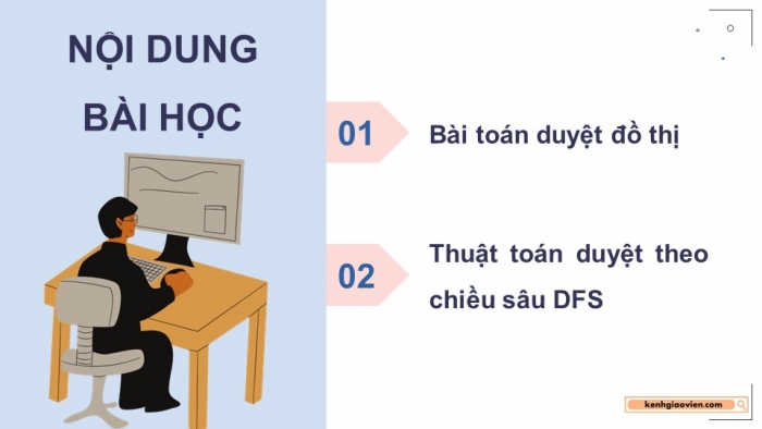 Giáo án điện tử chuyên đề Khoa học máy tính 12 kết nối Bài 14: Kĩ thuật duyệt đồ thị theo chiều sâu