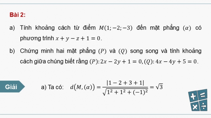 Giáo án PPT dạy thêm Toán 12 chân trời Bài 1: Phương trình mặt phẳng