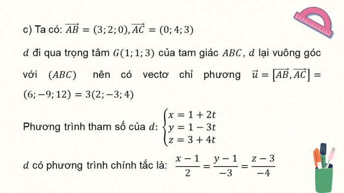 Giáo án PPT dạy thêm Toán 12 chân trời Bài 2: Phương trình đường thẳng trong không gian