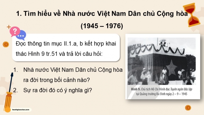 Giáo án điện tử chuyên đề Lịch sử 10 kết nối CĐ 3 P2: Nhà nước Việt Nam từ năm 1945 đến nay; P3 Một số bản hiến pháp ...