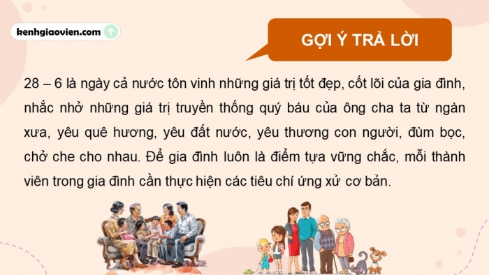 Giáo án điện tử chuyên đề Kinh tế pháp luật 10 kết nối Bài 3: Gia đình