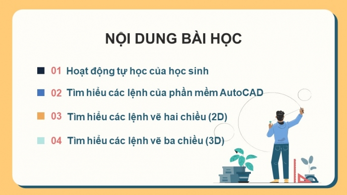 Giáo án điện tử chuyên đề Thiết kế và Công nghệ 10 kết nối Bài 2: Sử dụng phần mềm CAD để lập bản vẽ kĩ thuật