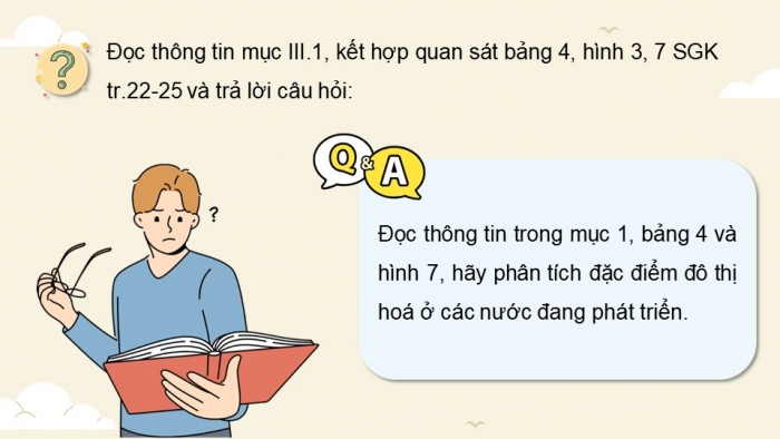 Giáo án điện tử chuyên đề Địa lí 10 kết nối CĐ 2 P3: Đô thị hoá ở các nước đang phát triển, P4 Tác động