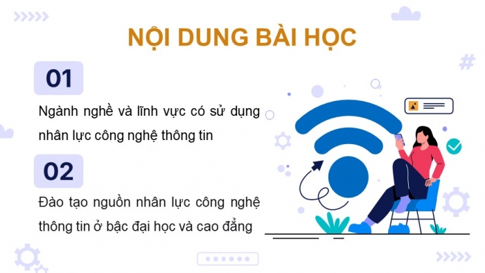 Giáo án điện tử Tin học ứng dụng 12 chân trời Bài G3: Một số nghề ứng dụng tin học và một số ngành thuộc lĩnh vực Công nghệ thông tin