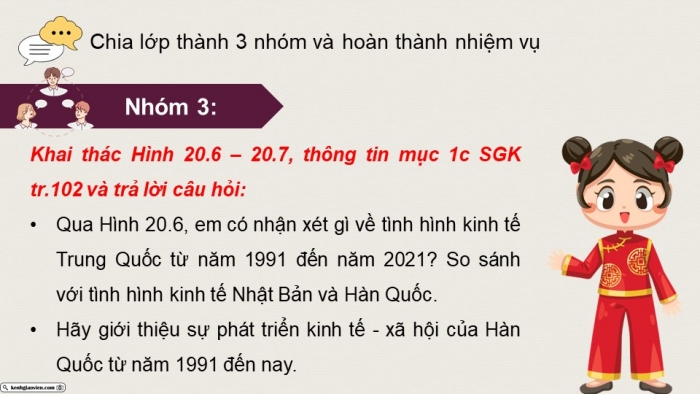 Giáo án điện tử Lịch sử 9 kết nối Bài 20: Châu Á từ năm 1991 đến nay (P2)