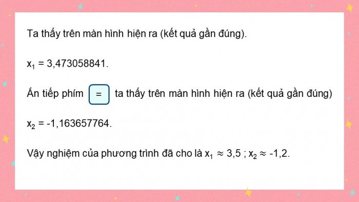 Giáo án điện tử Toán 9 cánh diều Bài 2: Phương trình bậc hai một ẩn (P2)