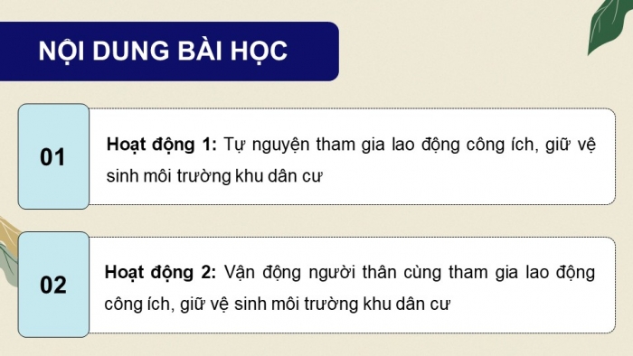 Giáo án điện tử Hoạt động trải nghiệm 5 chân trời bản 2 Chủ đề 8 Tuần 30