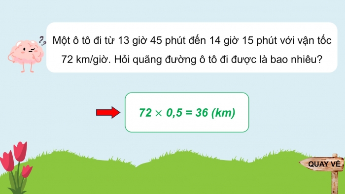 Giáo án PPT dạy thêm Toán 5 Chân trời bài 84: Quãng đường