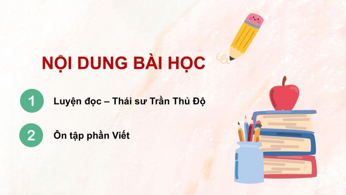 Giáo án PPT dạy thêm Tiếng Việt 5 cánh diều Bài 12: Thái sư Trần Thủ Độ, Luyện tập tả phong cảnh (Viết kết bài)